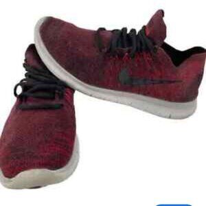 Nike Free Rn Flyknit Men Size 8 880843-606 Darl Team Red Black Running Shoes